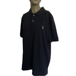 US POLO ASSN Slim Fit Men’s  Size M Navy Blue Short Sleeve Polo-Shirt-Pony Logo